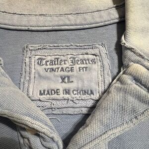 Trailer‎ Jeans Men's XL Blue Vintage Fit Short Sleeve Polo Shirt